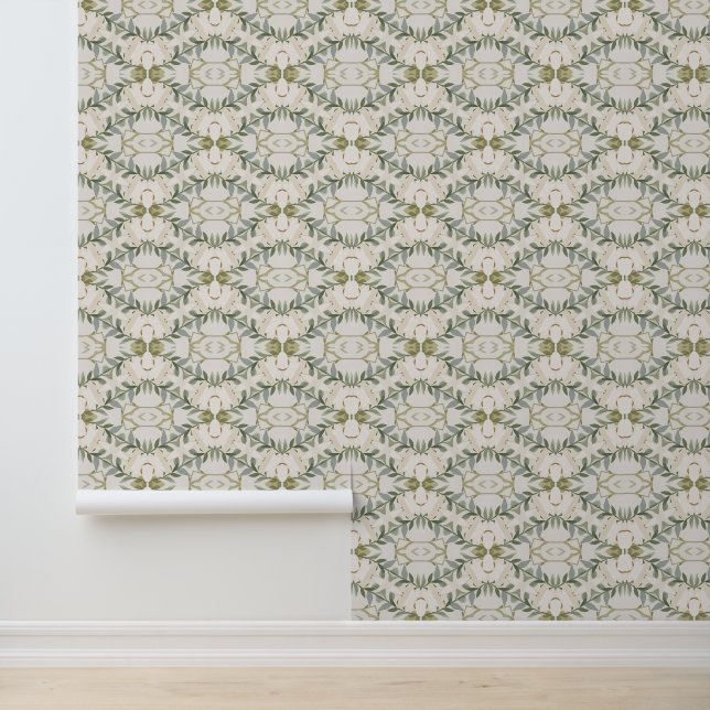 Elegant Neutral Floral Pattern 壁紙 (アプリケーション)