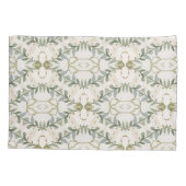Elegant Neutral Floral Pattern 枕カバー (裏面)