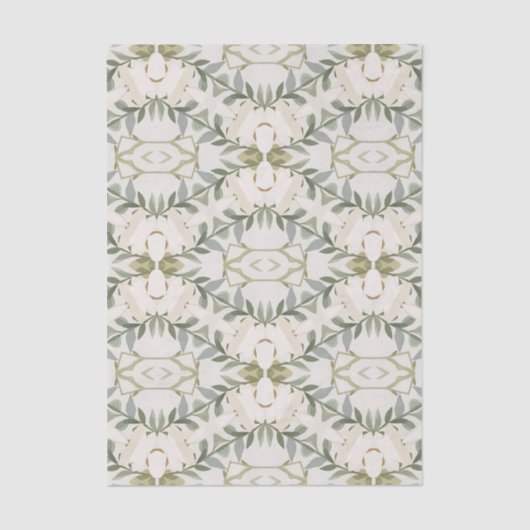Elegant Neutral Floral Pattern 薄葉紙 (正面)