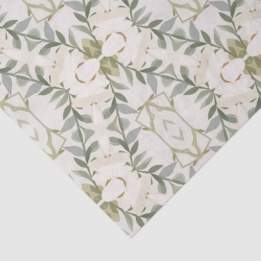 Elegant Neutral Floral Pattern 薄葉紙 (詳細)