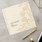 Elegant Neutral Floral Wedding Guest Book ノートブック