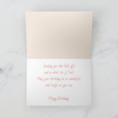 Elegant Neutral GIFT Birthday Photo Typography カード (内部)