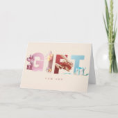 Elegant Neutral GIFT Birthday Photo Typography カード (正面)