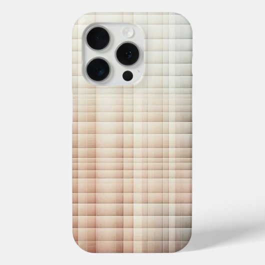 Elegant Neutral Gradient Micro-Grid Phone Case  Case-Mate iPhoneケース (裏面)
