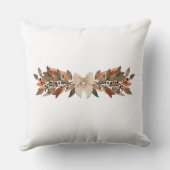 Elegant Neutral “Happy Thanksgiving” Throw Pillow クッション (裏面)