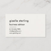 Elegant Neutral Luxury Modern Minimalist Monogram 名刺 (裏面)