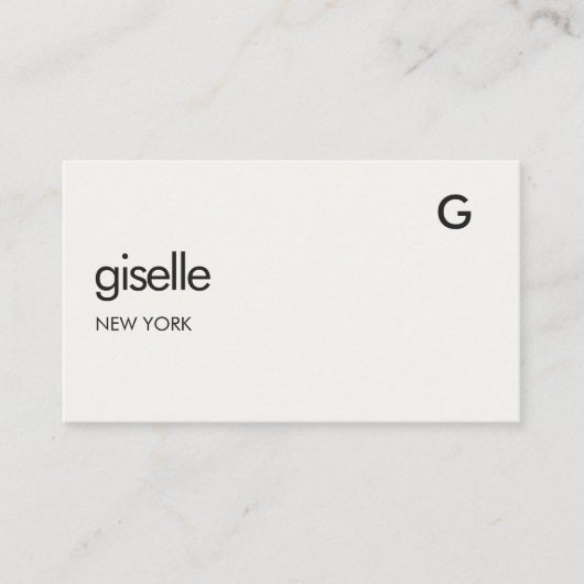 Elegant Neutral Luxury Modern Minimalist Monogram 名刺 (正面)