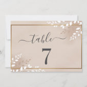 Elegant Neutral Magnolia Wedding Table Number (裏面)