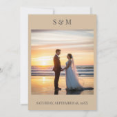 Elegant Neutral Magnolia White Floral Wedding  招待状 (裏面)