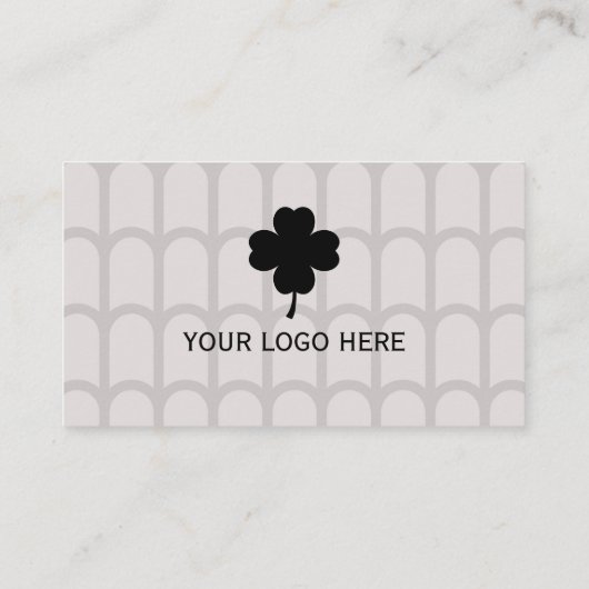 Elegant Neutral Pattern Business Card 名刺 (裏面)