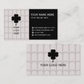 Elegant Neutral Pattern Business Card 名刺 (正面/裏面)