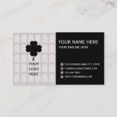Elegant Neutral Pattern Business Card 名刺 (正面)