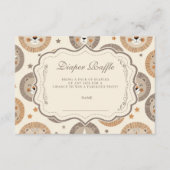 Elegant Neutral Safari Lion Baby Diapper Raffle エンクロージャーカード (正面)