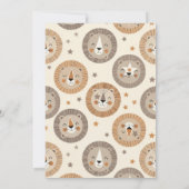 Elegant Neutral Safari Lion Baby Shower 招待状 (裏面)