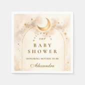 Elegant Neutral Starry Baby Shower スタンダードカクテルナプキン (正面)