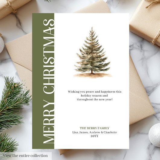 Elegant Neutral Tones Minimalist Christmas Card シーズンカード