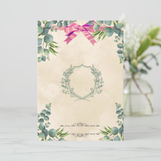 Elegant Neutral Wedding Invitation Design 招待状 (スタンド正面)