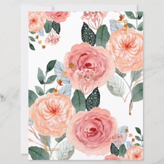 Elegant Neutral Wedding Invitation | Fully Editab (裏面)