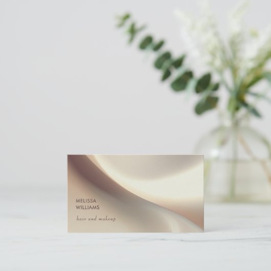 Elegant Neutrals Abstract Art 名刺 (スタンド正面)