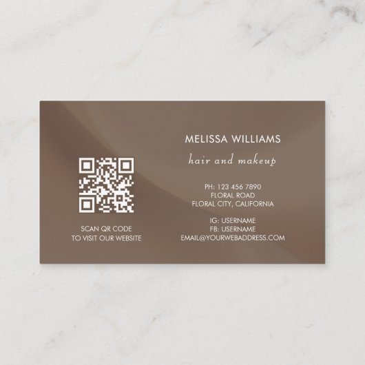 Elegant Neutrals Abstract Art 名刺 (裏面)