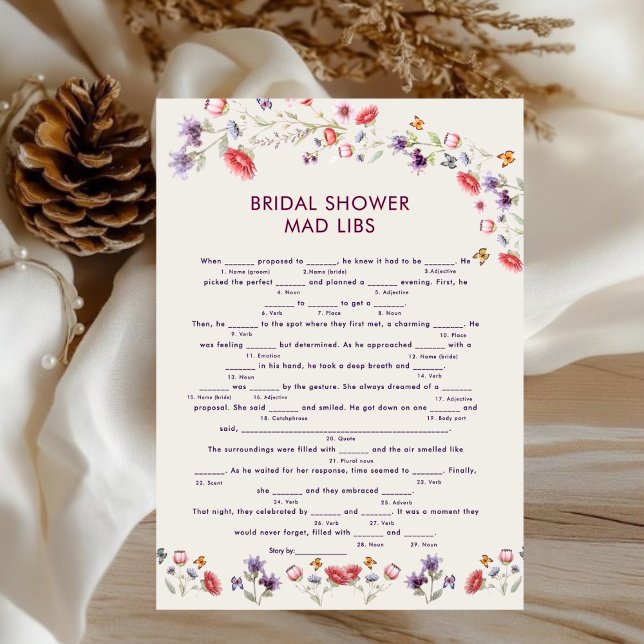 Elegant New Chapter Begins Bridal Shower Mad Libs (クリエイターアップロード済み)
