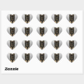 Elegant New Year 2026 Sticker | Gold & Black Label ハートシール (シート)