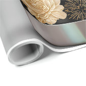 Elegant New Year 2026 Sticker | Gold & Black Label ラッピングペーパー (ロールコーナー)