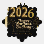 Elegant New Year Eve Paper Ornament オーナメントカード (正面)