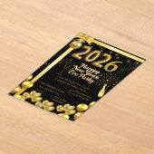 Elegant New Year Eve Party Invitation Card アクリル招待状 (レイダウン)