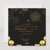 Elegant New Year Eve Party Invitation Card シーズンカード (裏面)
