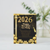 Elegant New Year Eve Party Invitation Card ポストカード (スタンド正面)