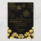 Elegant New Year Eve Party Invitation Card 招待状 (裏面)