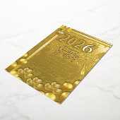 Elegant New Year Eve Party Invitation Foil Card 箔招待状 (回転した状態)