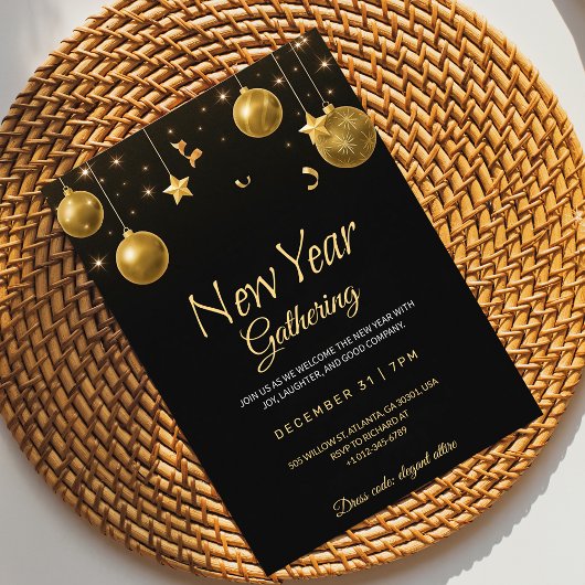 Elegant new year gathering party Invitation 招待状