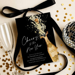 Elegant New Year Party Invitation 招待状
