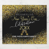 Elegant New Year’s Eve with Champagne スパークリングワインラベル (シングルラベル)