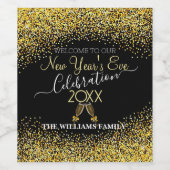 Elegant New Year’s Eve  with Champagne ワインラベル (シングルラベル)