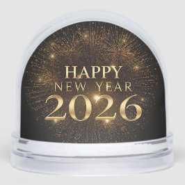 elegant new year snow globe 2025