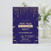 Elegant New Year's Eve Dinner Party Invitation 招待状 (スタンド正面)