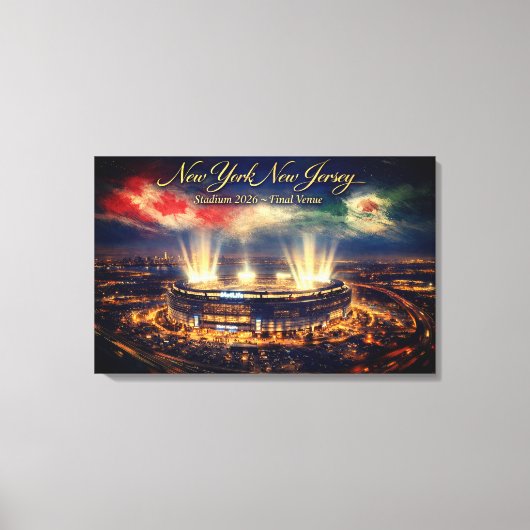 Elegant New York Stadium Host World Cup キャンバスプリント (正面)