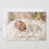 Elegant Newborn Birth Announcement 案内状 (正面)