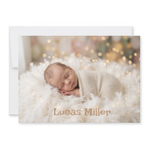 Elegant Newborn Birth Announcement