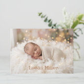 Elegant Newborn Birth Announcement 案内状 (スタンド正面)