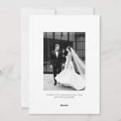 Elegant Newlywed Black & White 2 Photo Christmas シーズンカード (裏面)