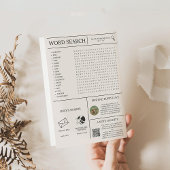 Elegant Newspaper Details Timeline Wedding 招待状