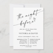 Elegant Night Before Rehearsal Dinner 招待状 (正面)