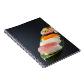 Elegant Nigiri Sushi on Bamboo Leaf Notebook ノートブック (右側)