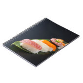 Elegant Nigiri Sushi on Bamboo Leaf Notebook ノートブック (左側)