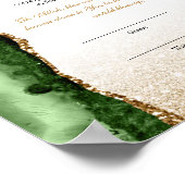 Elegant Nikkah Certificate Muslim Islamic Wedding ポスター (角)