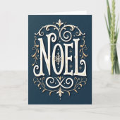 Elegant Noel Christmas Snowflake Card カード (正面)